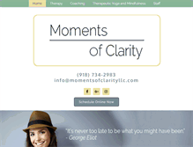 Tablet Screenshot of momentsofclarityllc.com